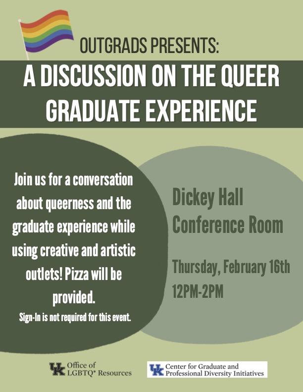 Queer Graduate Discussion Flyer